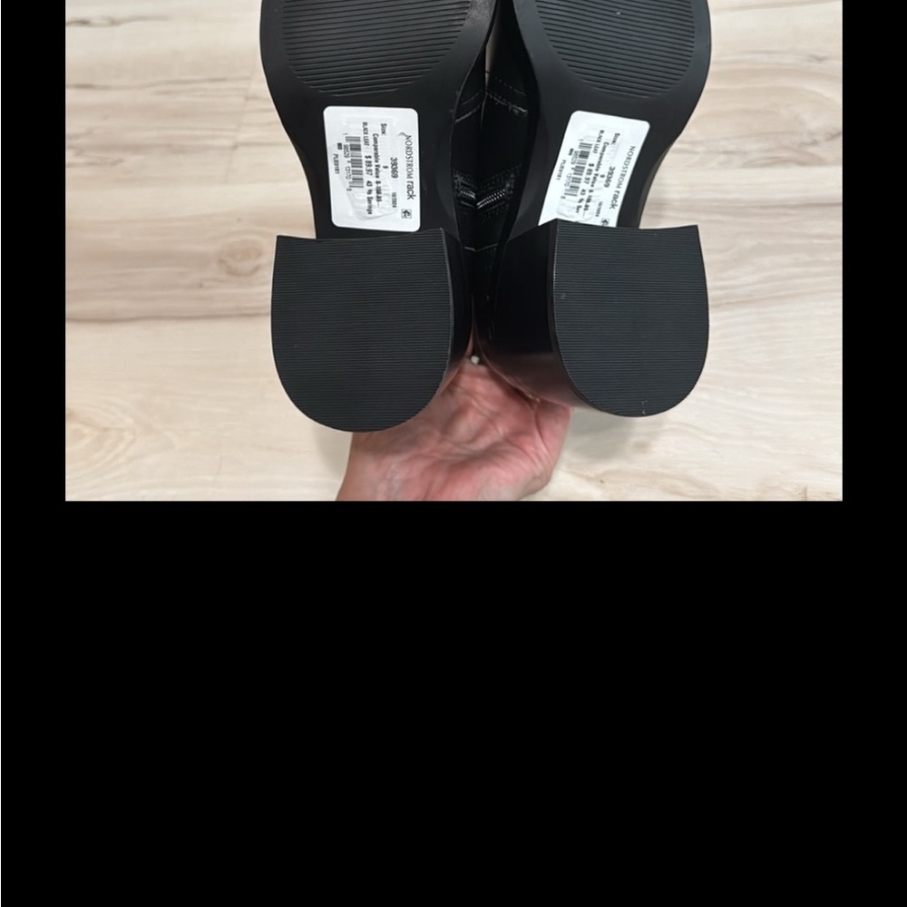Steve Madden Phillie Black Leather Ankle Boots | 2” Block Heel | Zip Booties - Picture 8 of 8